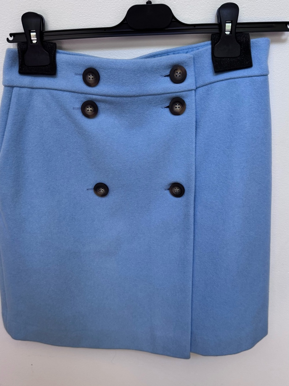 Boden Double-Breasted Mini Skirt in Sky Blue nwt, high quality fabric